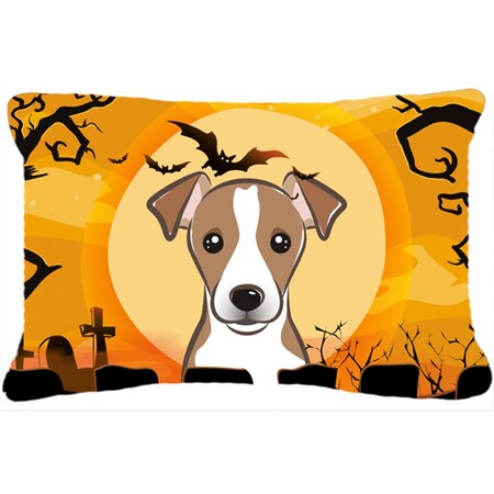 Carolines Treasures Halloween Jack Russell Terrier Fabric Decorative Pillow BB1818PW1216